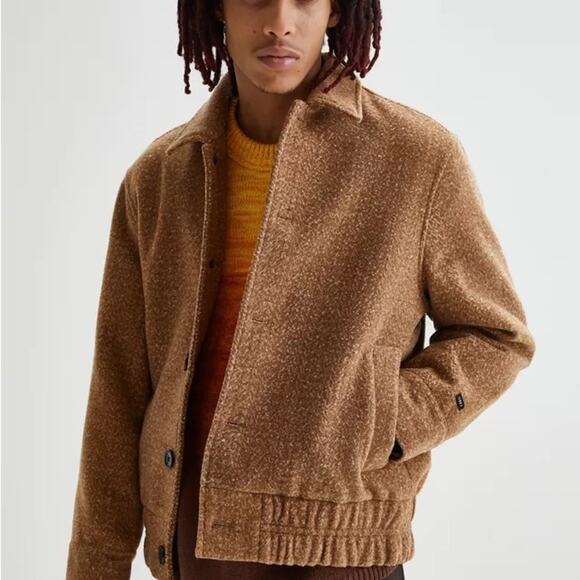 Men's Brown Wool Blend Jacket NWOT - Picture 1 of 6